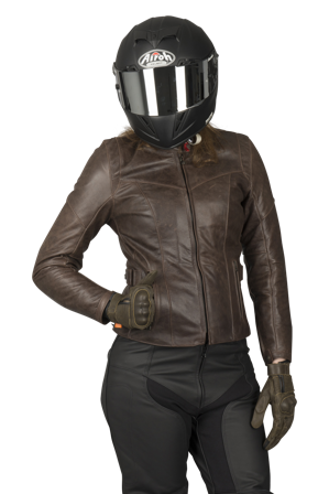 Motorjas Dames Furygan Bella Bruin XL