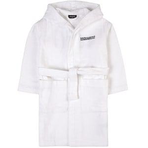 Kids - Dsquared2 White ICON Cotton Bathrobe 10 Years - Nightwear - 10 years - White