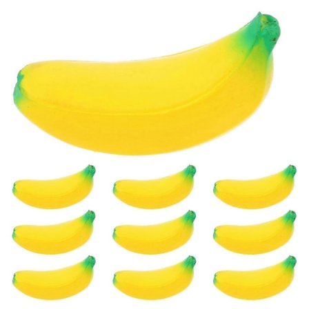 10 stk. Sjov Banan Klemme Legetøj Simulation Frugt Elastisk Legetøj Dekorativ Frugt Dekompressions Legetøj