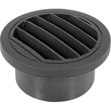 75mm Rund Bilvarmer Kanal Varm Luftventil Uttak 360 Grader Svart