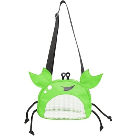 Mesh Strandväska, Skalsamling med Spade & Krabbformad Påse, Justerbar Rem för Snäckor, Poolutrustning – Strandbesökare