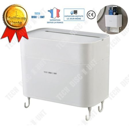 Förvaringslåda - TECH DISCOUNT - Badrum - Vit - Telefonhållare - Nässkydd