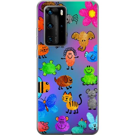 Kompatibel Mobilcover til Huawei P40 Pro Little Scribble Friends