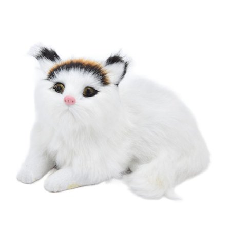 Sød Realistisk Blød Kat Model til Gaver og Boligindretning