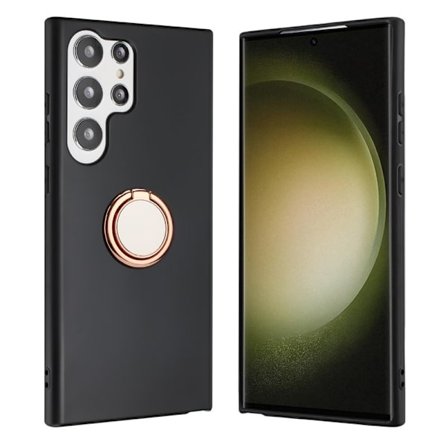 Mobilskal till Samsung Galaxy S26 Ultra Ring Kickstand Mjuk TPU Matt - Roséguld