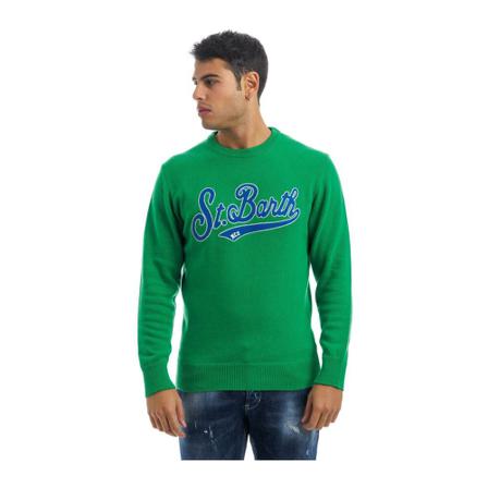 MC2 Saint Barth Round-neck Strik Grøn, Herre Strik