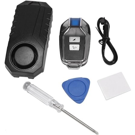 113Db Superhög trådlös cykel larm säkerhet stöldskydd larm med fjärrkontroll vattentät svart