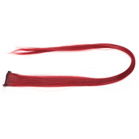 Lyse farge hårfølengelser hårstykke rett hårstykke klips for cosplay utkledning festferie rød