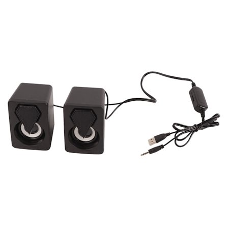 Gaming Computer Højttaler Farverig RGB Lys Stereo Lyd Tung Bas USB Desktop Højttaler