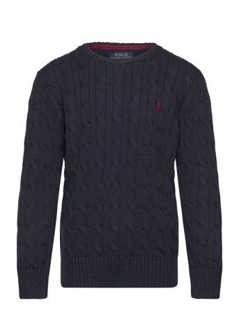 Ralph Lauren Kids Combed Cotton-Ls Cable Cn-Tp-Swt - Navy - 102-108