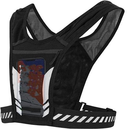 Telefonholder Vest Lynlås Refleksvest Justerbar linning