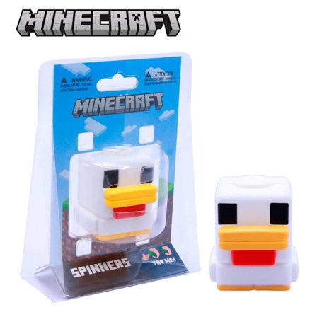 Minecraft Fidget Spinner Stress Relief Leksak *Vit kyckling*