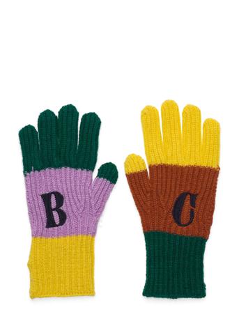 Bc Color Block Knitted Gloves Accessories Gloves & Mittens Mittens Multi/mønstret Bobo Choses