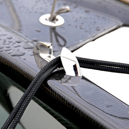 Festmacher / Festmacherleine mit gespleißter Schlaufe NOCK Smögen, 16-fach geflochtenes Polyester, Ø10 mm, 8 Meter, schwarz - Boot