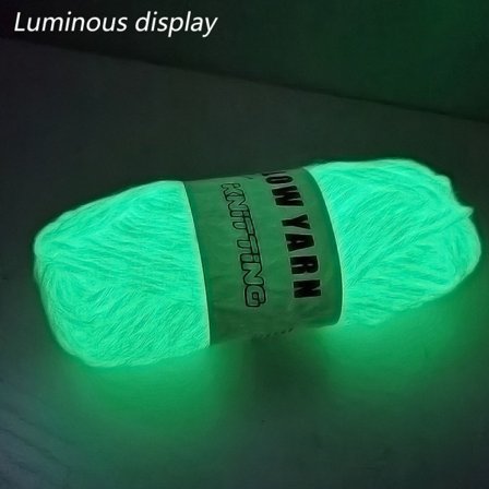 IG 2 Rullar Glow in The Dark Garn för Virkning, 50m per rulle Luminous Lavender