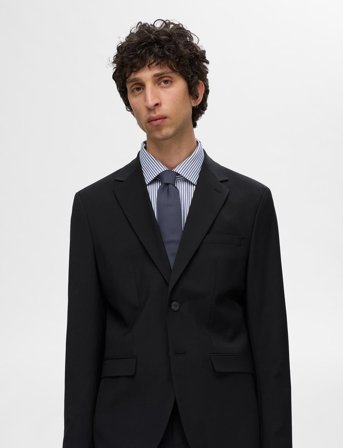 Selected Slhpeter Structure Tie Noos - Navy - ONE SIZE