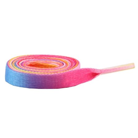 Skolisser - Regnbuefargede - Flate [110 cm] - Rosa