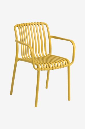 Kave Home - Armstol Isabellini, 4-pk - Gul - Spisestoler - Fra Homeroom