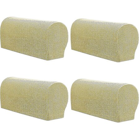 4 stk. Strækbare Armlænsbetræk til Sofa - Anti-slip Beskyttelse (sort)