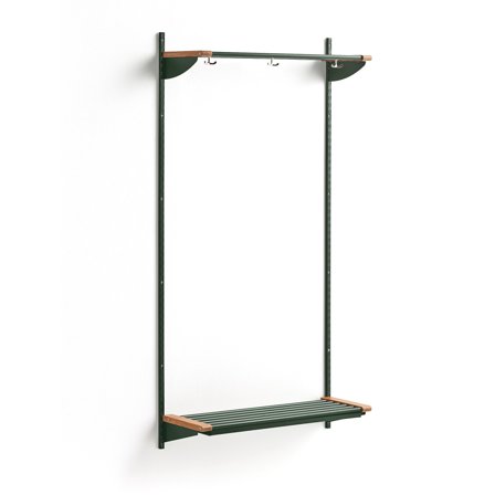 Wandgarderobenschrank JEPPE mit Fachboden, Grundelement, 1790x900x310 mm, grün/eiche