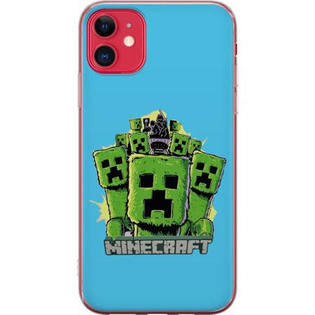 Yhteensopiva Puhelinkuori Apple iPhone 11 Minecraft Creeper armeija vihreä creeper kuvitus piirroselokuva tyyli klassinen Minecraft teema
