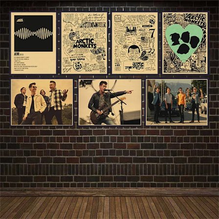 Arctic Monkeys Rock band Kraft Paper Paper Posters Wall Home Bar Posters Home Decor Home Decor wall sticker