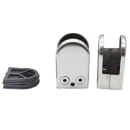 4 stk. Glas Rustfrit Stål Glas Justerbart Glasbeslag Fladt (FMY) 10-12mm