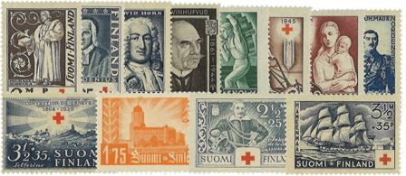 Finland 1933-1945 - 12 forskellige frimærker - Postfrisk