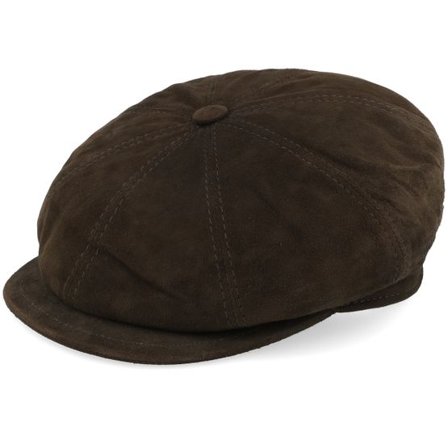 MJM Hats - Brun flatcap Keps - Montreal Soft Leather Brown Flat Cap @ Hatstore