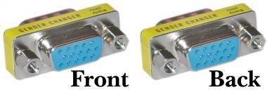 MicroConnect Mini - VGA-hann-hunnveksler - HD-15 (VGA) (hunn) til HD-15 (VGA) (hunn)