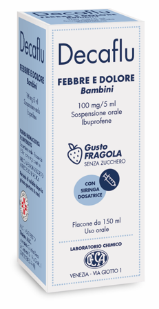Decaflu Febbre Dolore Bambini 100 Mg/5 ml Sospensione Orale Gusto