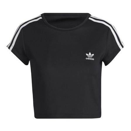 Dames-T-shirt 3-streepjes adidas Originals Adicolor Classics , Zwart , Dames , Maat: M