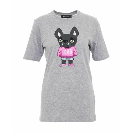 Dsquared2 Women Clothing T-Shirt 22 , Grijs , Dames , Maat: L