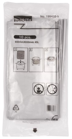 Makita 195432-5 Pölypussi mallille DVC861L, 10 kpl, Siivouskoneet