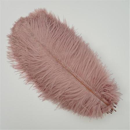 10 stk Fargede strutsefjær for håndverk Bryllupsdekorasjon Tilbehør Skinn Rosa 30-35 cm 12-14 tommer)