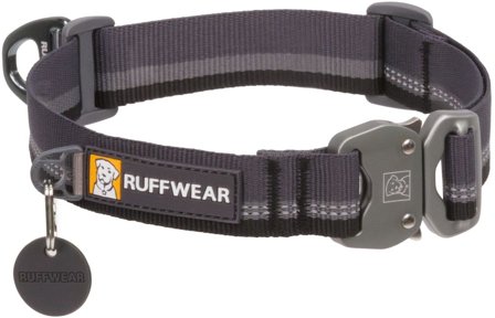 RuffWear Top Rope Collar koiran kaulapanta, Basalt Gray - RuffWear