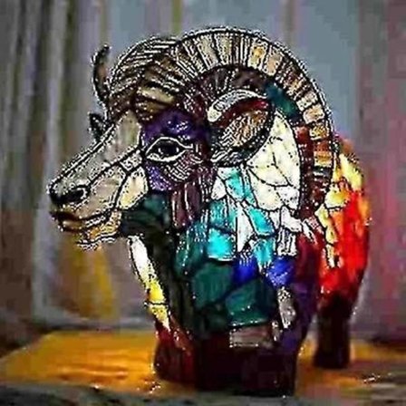 Nattlampe i resin med dyremotiv, LED-bordlampe formet som katt og hund, kreativ dekorativ nattbordslampe for hjemmet