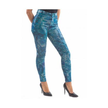 Guess Denim with floral fantasy w2ga46weij3 , Blauw , Dames , Maat: W32 Skinny Jeans
