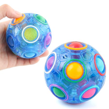 Mini leketøy fidget ball, sfærisk Rubiks kube regnbue ball kube puslespill