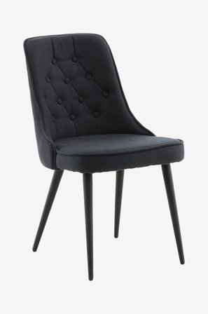Venture Home - Matstol Valleta Delux tyg, 2-pack - Svart - Stolar - Från Homeroom