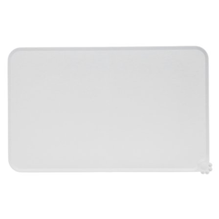 Silikon bordstablett Läckagesäkert vattentätt halkfritt tillbehör för matskål för husdjur (grå)