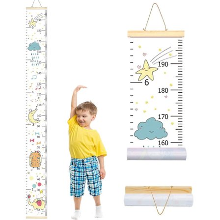 Rullgardinsram för barn, hängande H-måttlinjal, avtagbar konst R för sängar - 7 tum