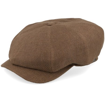 Wigéns - Brown flatcap Czapka Z Daszkiem - Retro Cap Chocolate Newsboy Flat Cap @ Hatstore