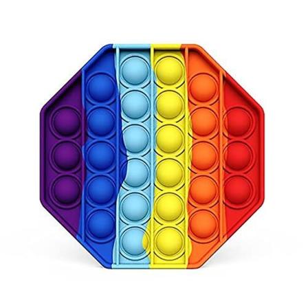 Stressreliever Silikon Bubble Popper Soft Squeeze Toys - Polygon Rainbow