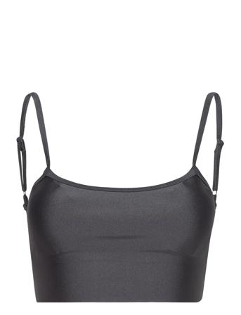 Shadow Grey Shimmer Strap Bra Lingerie Bras & Tops Sports Bras - ALL Svart AIM'N