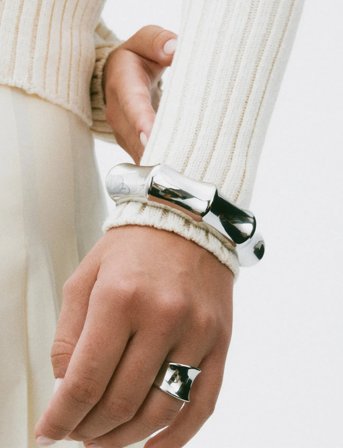 Edblad Cane Bangle Steel - Silver - L