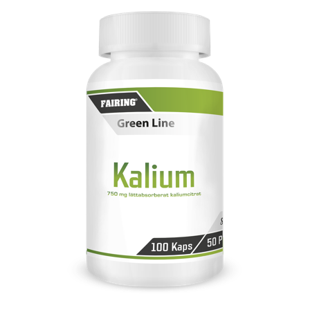 Mineraler Fairing Kalium 100 kapsler - Bodyman.dk