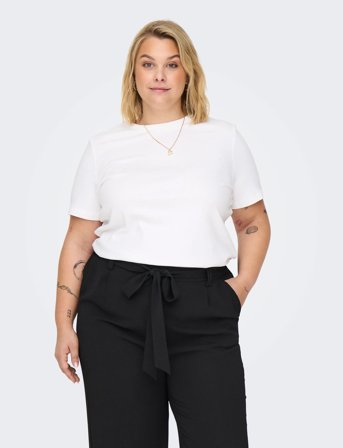 ONLY Carmakoma Carjen Ss Jeans Tee Jrs Noos - White - 50-52