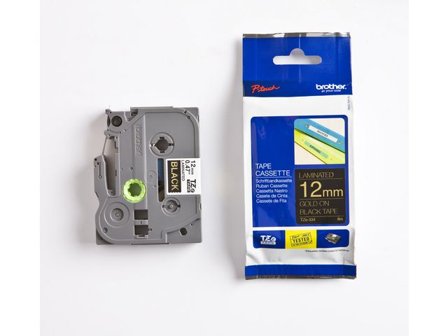 Brother Tape TZE334 12mm guld på svart - Lyreco - Kontorsmaskiner - Märkmaskiner och tape - Tape - Brother TZ