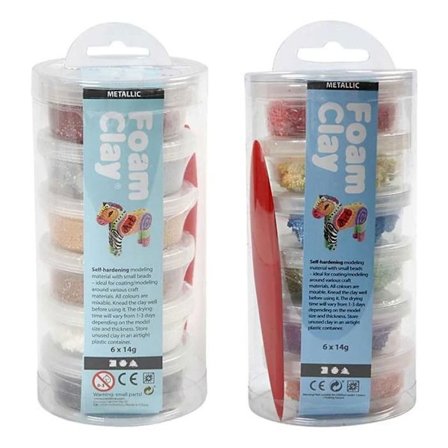 12 Foam Clay modelleringsleror 14 g